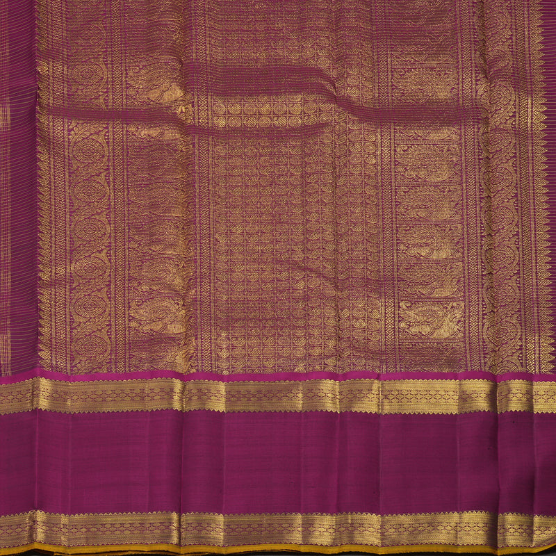 Hayagrivas Handloom Royal Blue Kanjivaram Silk Saree with Wine Purple Border BE366-SBS