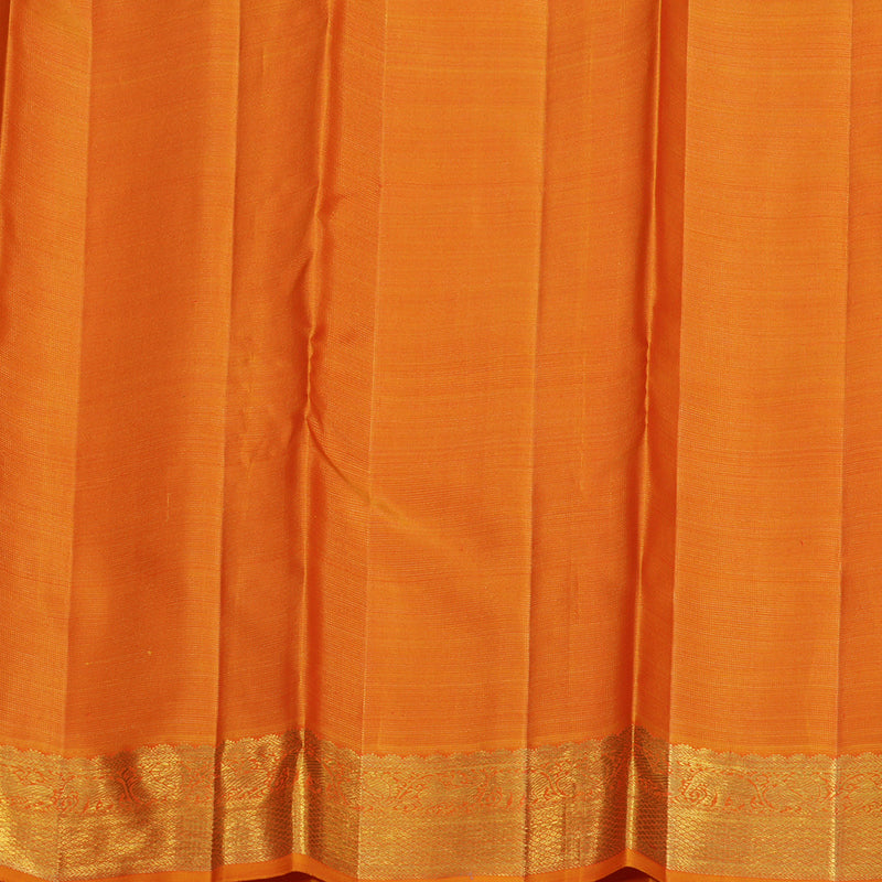 Hayagrivas Handloom Rose Pink Kanjivaram Silk Saree with Orange Border BE368-SBS