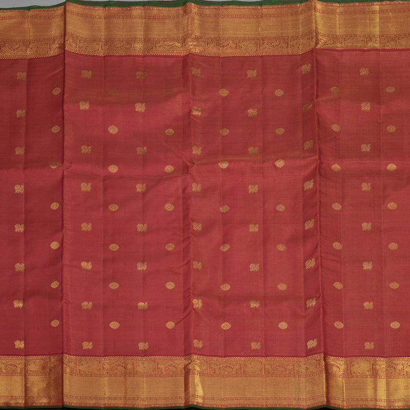 Hayagrivas Handloom Maroon Ten Yards Kanjivaram Silk Saree BE371-SBS
