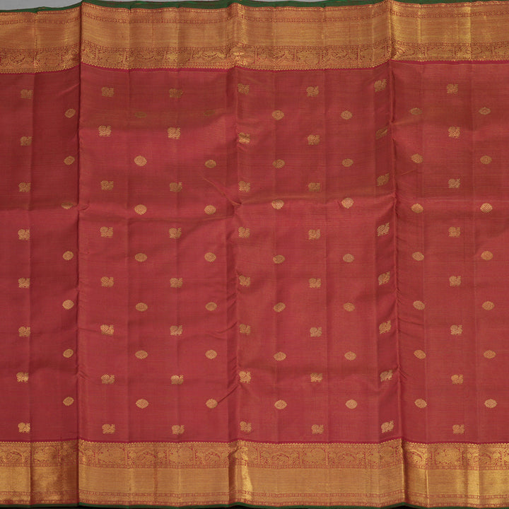 Hayagrivas Handloom Maroon Ten Yards Kanjivaram Silk Saree BE371-SBS