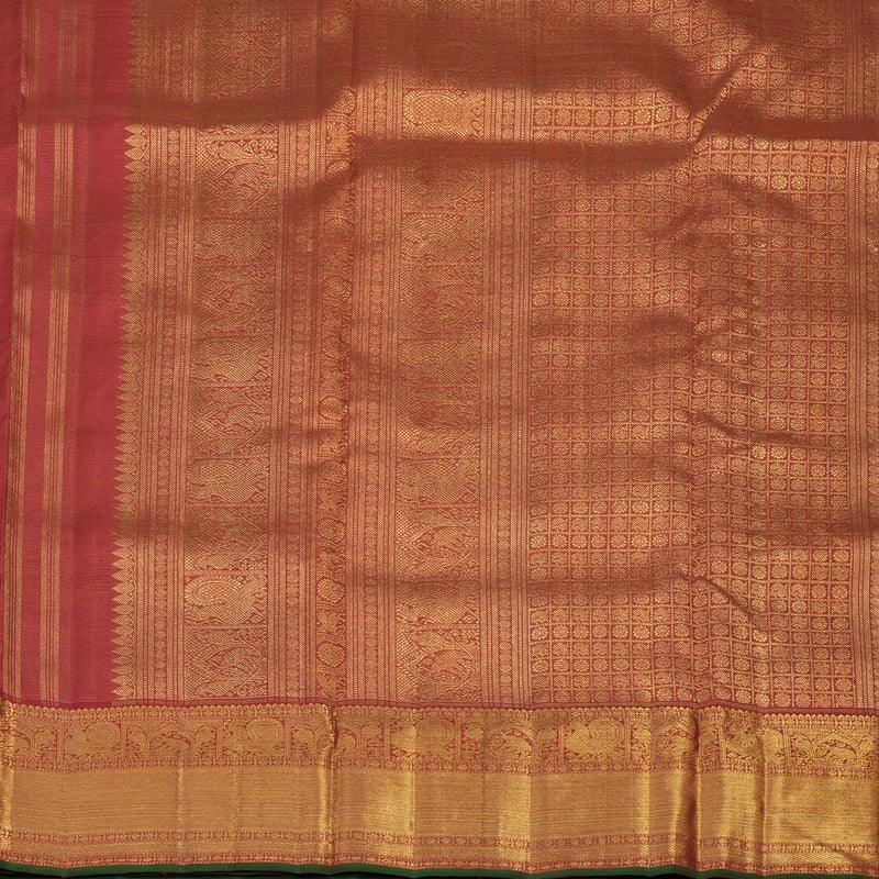 Hayagrivas Handloom Maroon Ten Yards Kanjivaram Silk Saree BE371-SBS