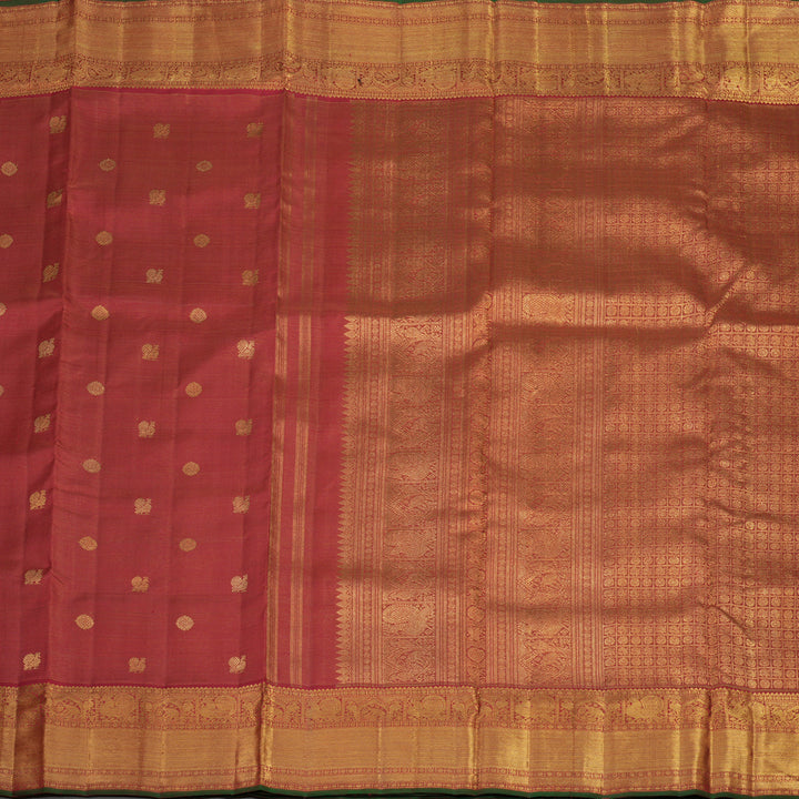 Hayagrivas Handloom Maroon Ten Yards Kanjivaram Silk Saree BE371-SBS