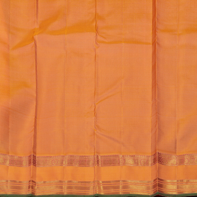 Hayagrivas Handloom Light Brown Kanjivaram Silk Saree with Mild Orange Border BE379-SBS