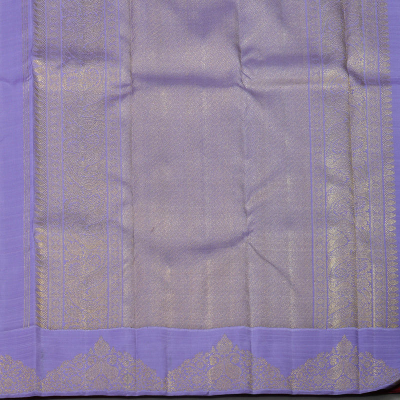 Hayagrivas Handloom Crimson Red Kanjivaram Silk Saree with Turning Border BE383-SBS