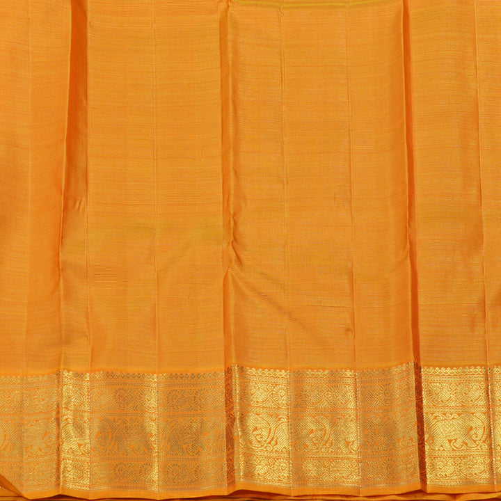 Hayagrivas Handloom Wine Purple Kanjivaram Silk Saree with Mango Orange Border BE384-SBS