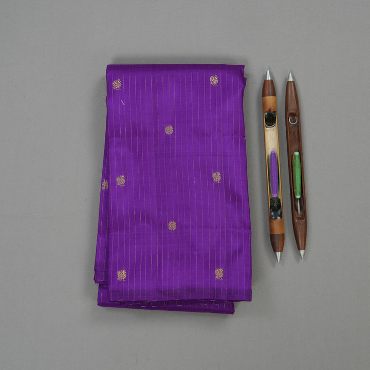Hayagrivas Handloom Violet Kanjivaram Silk Saree BE390-SBS