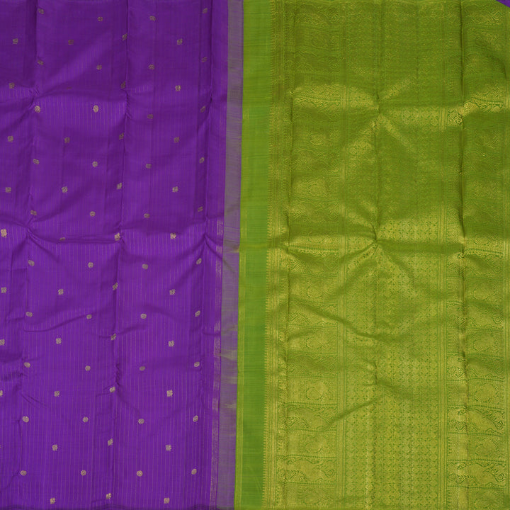 Hayagrivas Handloom Violet Kanjivaram Silk Saree BE390-SBS