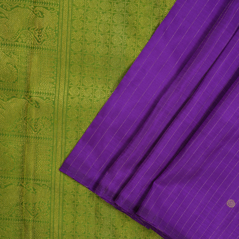 Hayagrivas Handloom Violet Kanjivaram Silk Saree BE390-SBS