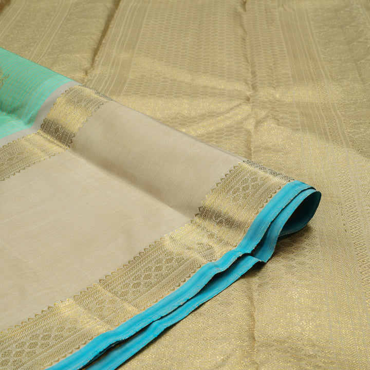 Hayagrivas Handloom Kanjivaram Silk Saree in Pista Green with Rettapet BE430-SBS
