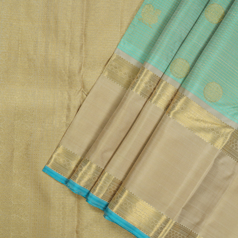 Hayagrivas Handloom Kanjivaram Silk Saree in Pista Green with Rettapet BE430-SBS