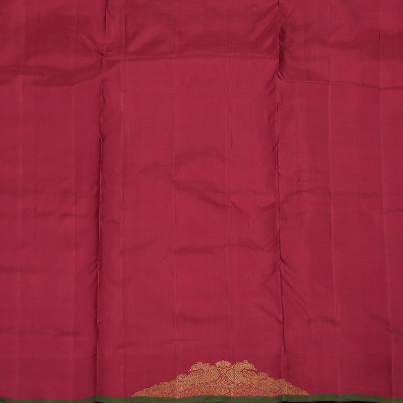 Hayagrivas Handloom Maroon Ten Yards Kanjivaram Silk Saree BE433-SBS