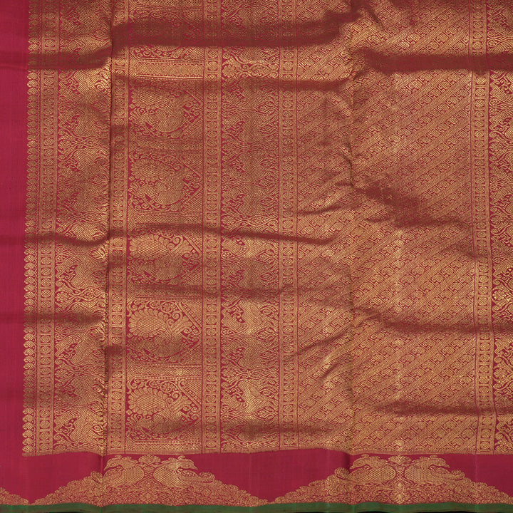 Hayagrivas Handloom Maroon Ten Yards Kanjivaram Silk Saree BE433-SBS
