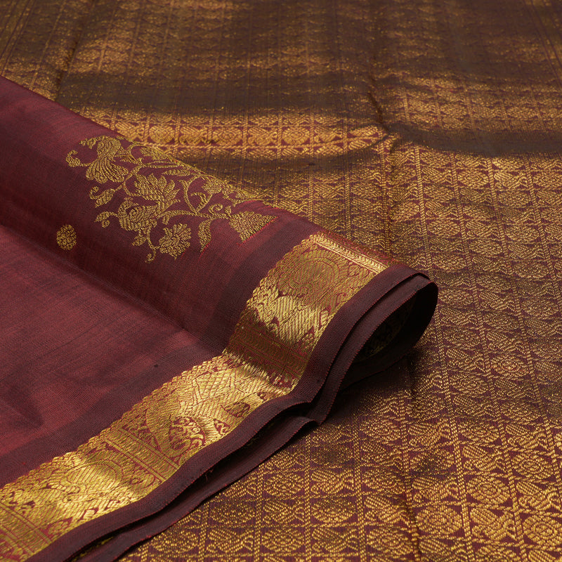 Hayagrivas Handloom Araku Maroon Kanjivaram Silk Saree BE435-SBS