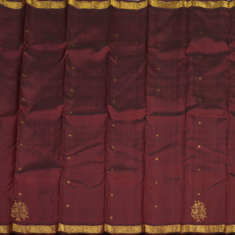 Hayagrivas Handloom Araku Maroon Kanjivaram Silk Saree BE435-SBS