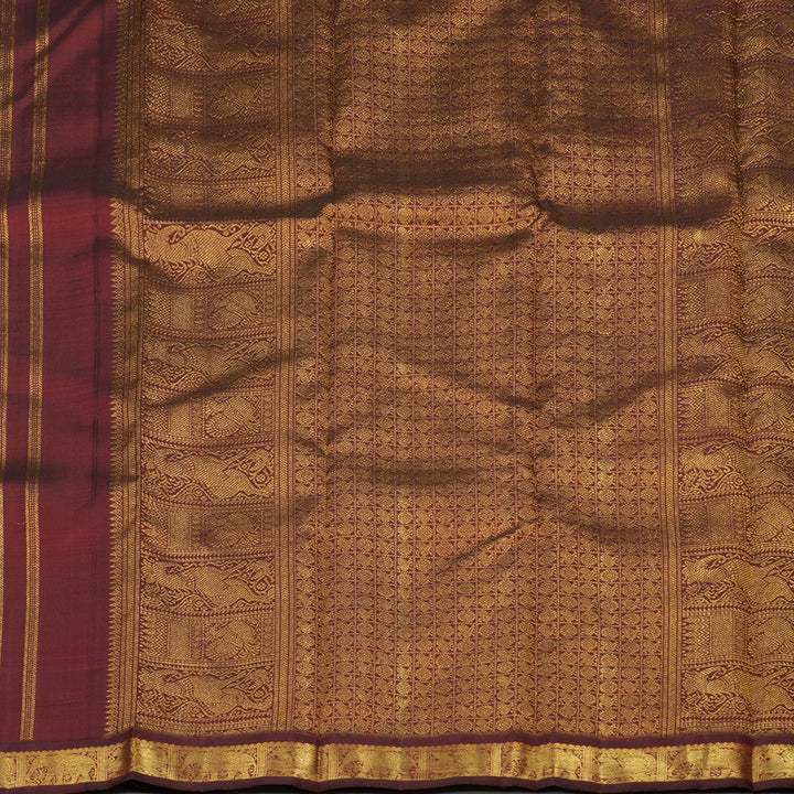 Hayagrivas Handloom Araku Maroon Kanjivaram Silk Saree BE435-SBS