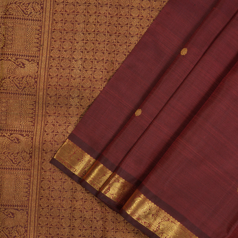 Hayagrivas Handloom Araku Maroon Kanjivaram Silk Saree BE435-SBS