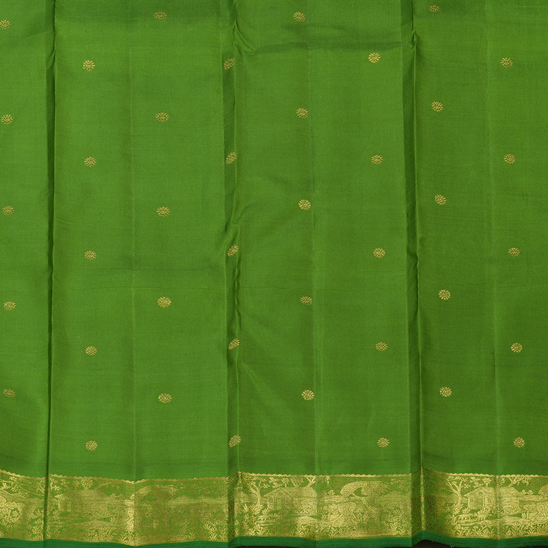 Hayagrivas Handloom Green Kanjivaram Silk Saree BE444-SBS