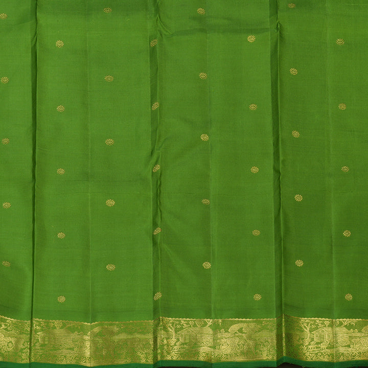 Hayagrivas Handloom Green Kanjivaram Silk Saree BE444-SBS