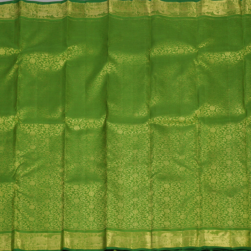 Hayagrivas Handloom Green Kanjivaram Silk Saree BE444-SBS