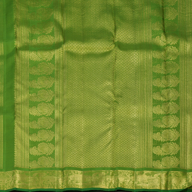 Hayagrivas Handloom Green Kanjivaram Silk Saree BE444-SBS