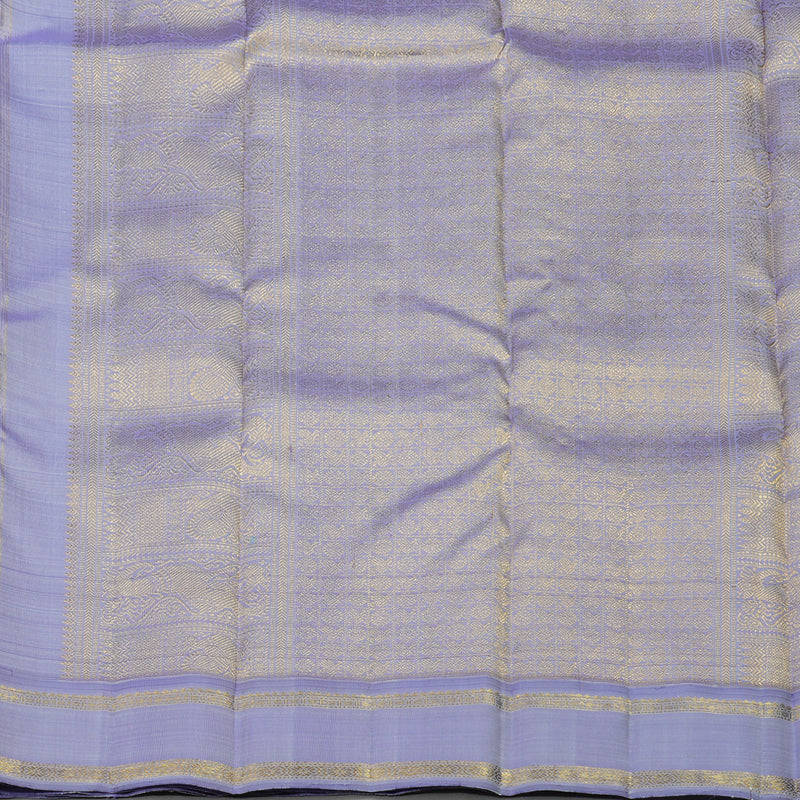Hayagrivas Handloom Sky Blue Kanjivaram Silk Saree with Lavendar Border BE452-SBS