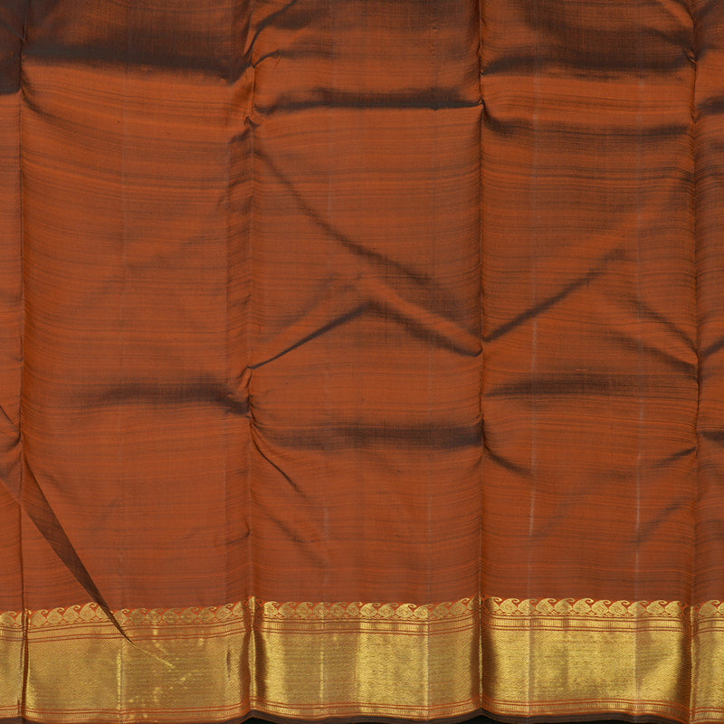 Hayagrivas Handloom Rust Orange Kanjivaram Silk Saree BE457-SBS