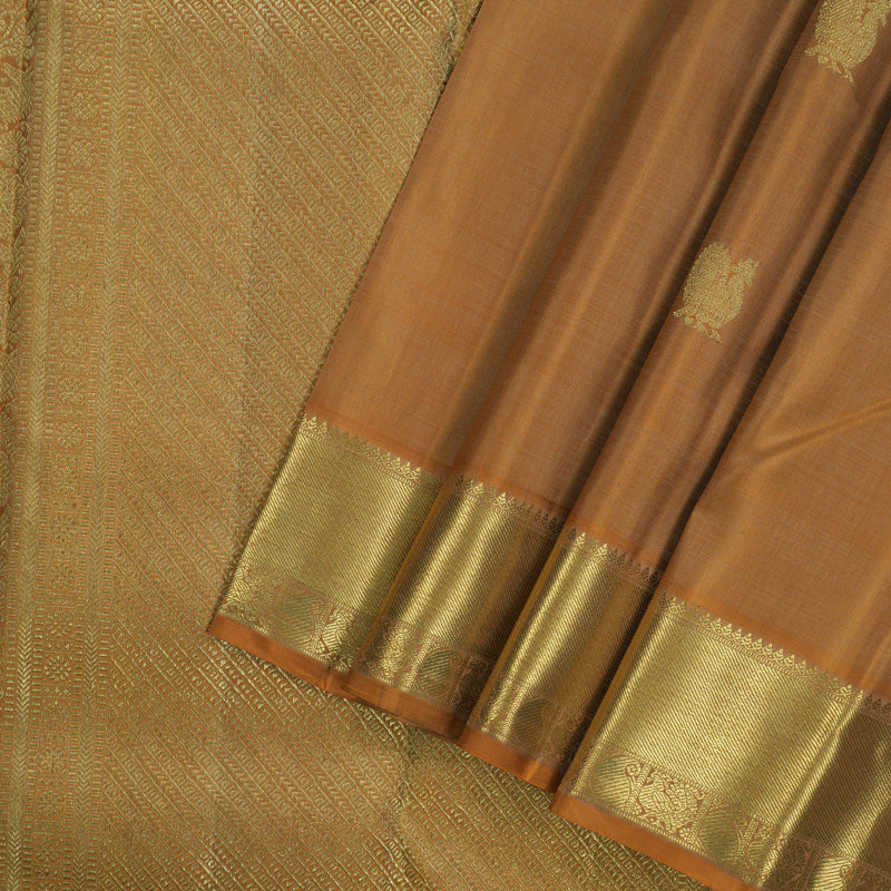Hayagrivas Handloom Fire Mustard Kanjivaram Silk Saree BE458-SBS