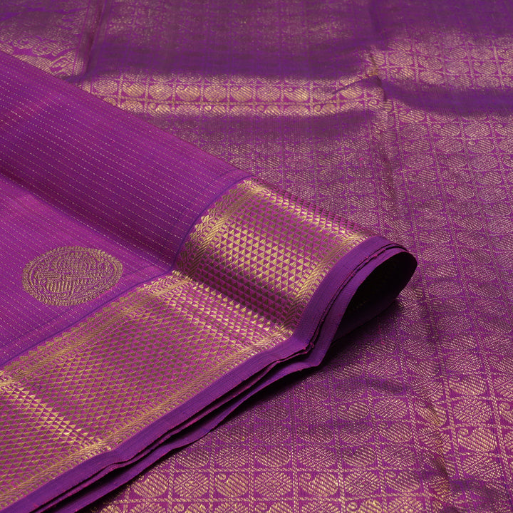 Hayagrivas Handloom Purple Kanjivaram Silk Saree BE462-SBS