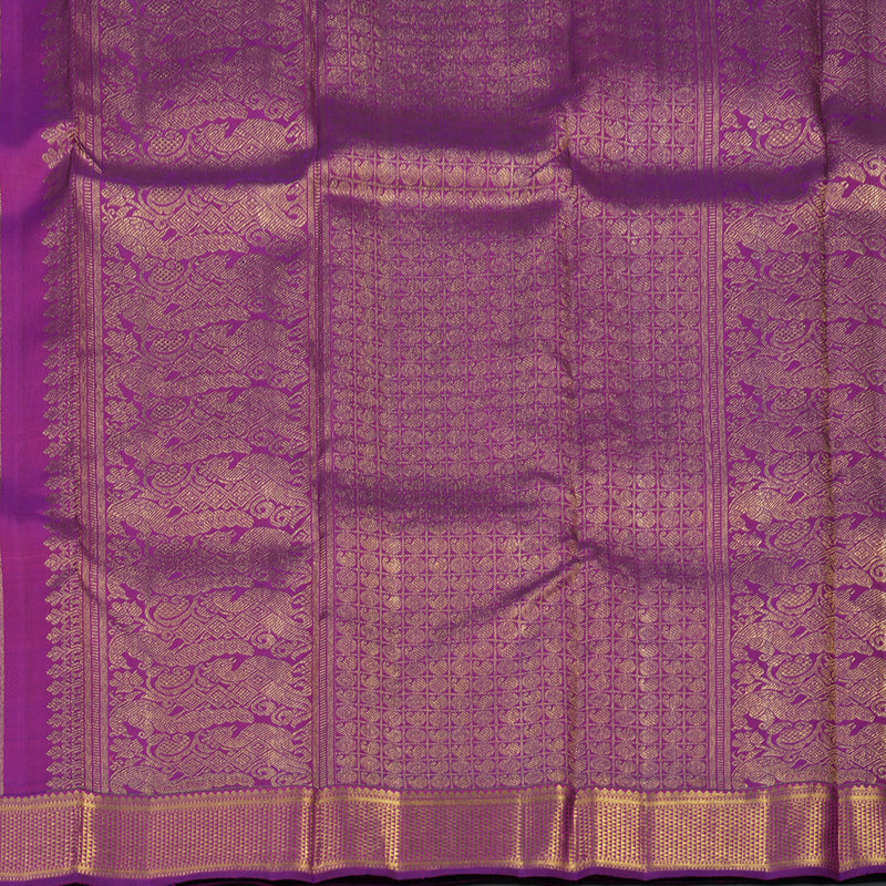 Hayagrivas Handloom Purple Kanjivaram Silk Saree BE462-SBS