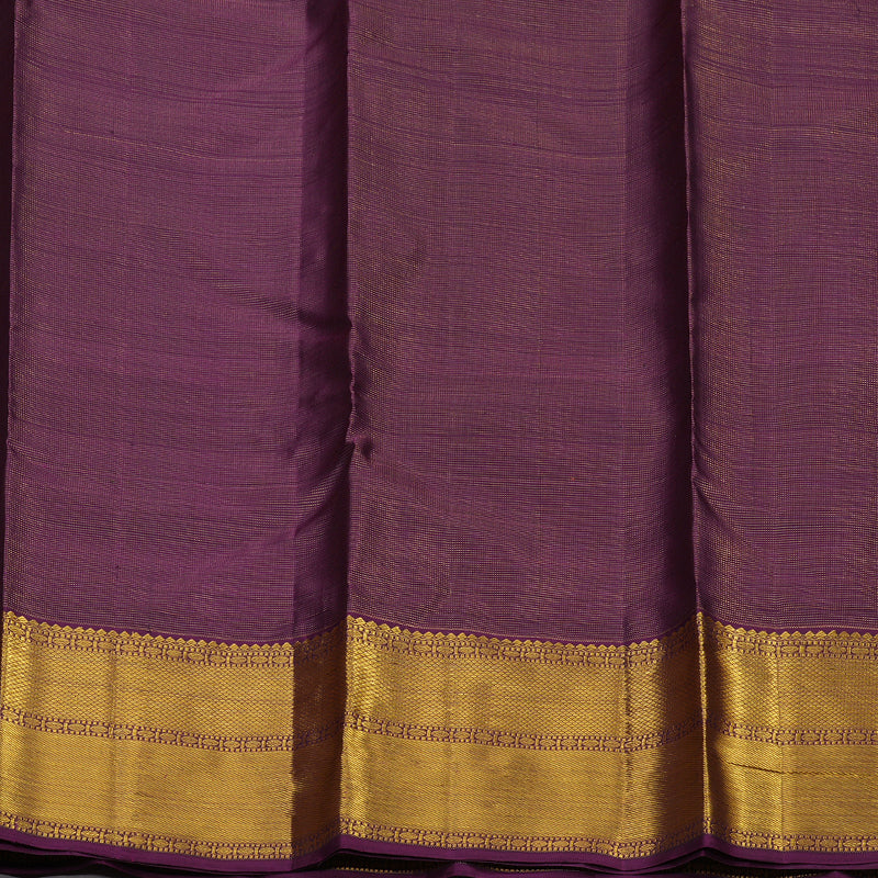 Hayagrivas Handloom Deep Violet Kanjivaram Silk Saree BE463-SBS