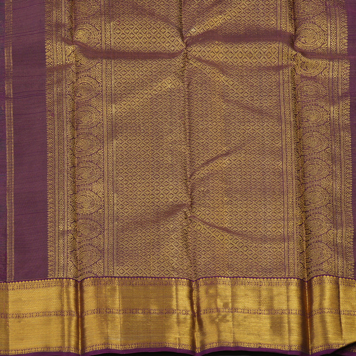 Hayagrivas Handloom Deep Violet Kanjivaram Silk Saree BE463-SBS