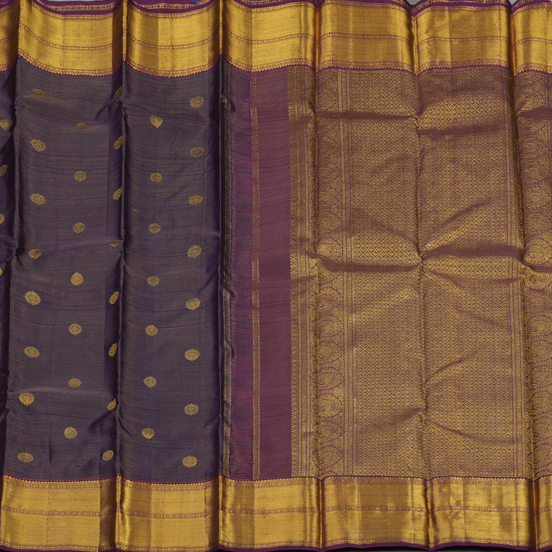 Hayagrivas Handloom Deep Violet Kanjivaram Silk Saree BE463-SBS