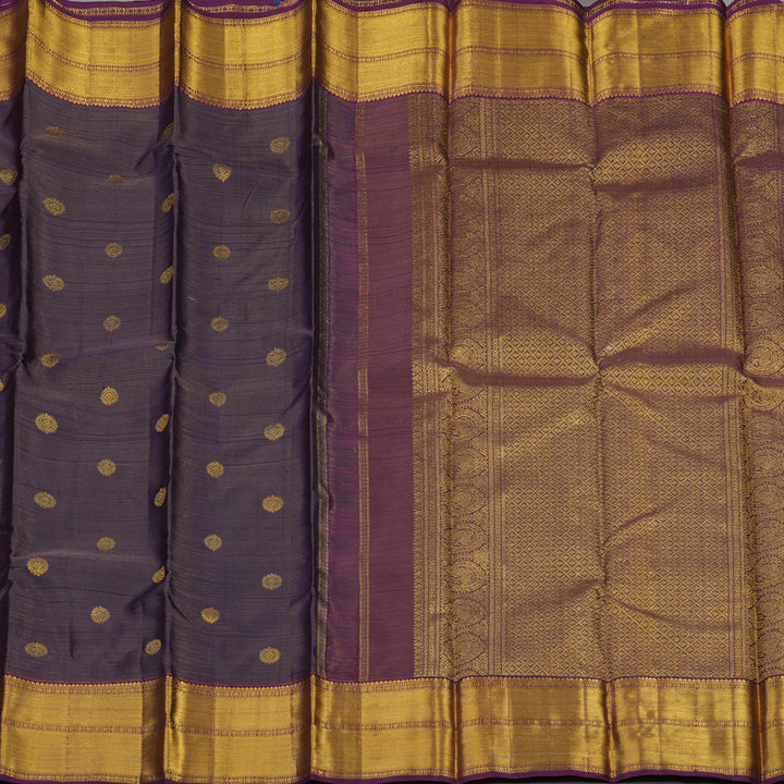 Hayagrivas Handloom Deep Violet Kanjivaram Silk Saree BE463-SBS