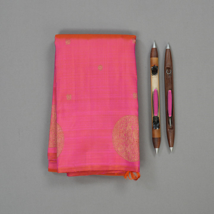 Hayagrivas Handloom Fuchsia Pink Kanjivaram Silk Saree BE465-SBS
