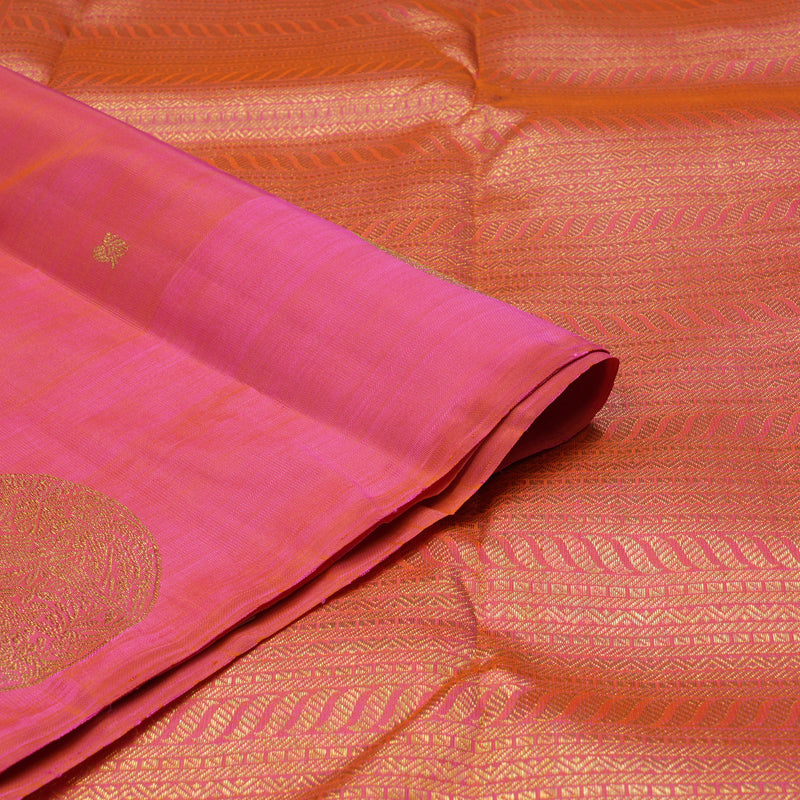 Hayagrivas Handloom Fuchsia Pink Kanjivaram Silk Saree BE465-SBS
