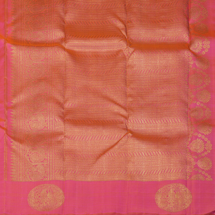 Hayagrivas Handloom Fuchsia Pink Kanjivaram Silk Saree BE465-SBS