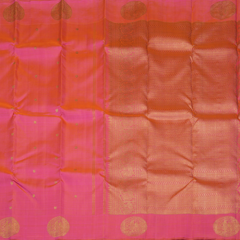 Hayagrivas Handloom Fuchsia Pink Kanjivaram Silk Saree BE465-SBS
