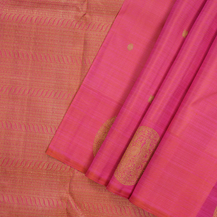 Hayagrivas Handloom Fuchsia Pink Kanjivaram Silk Saree BE465-SBS