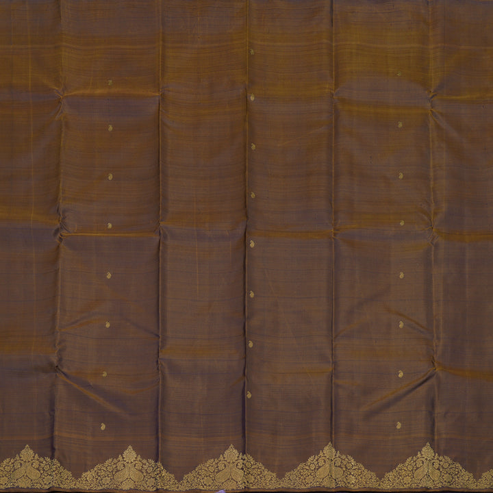 Hayagrivas Handloom Dual Tone (Brown & Purple) Kanjivaram Silk Saree BE466-SBS