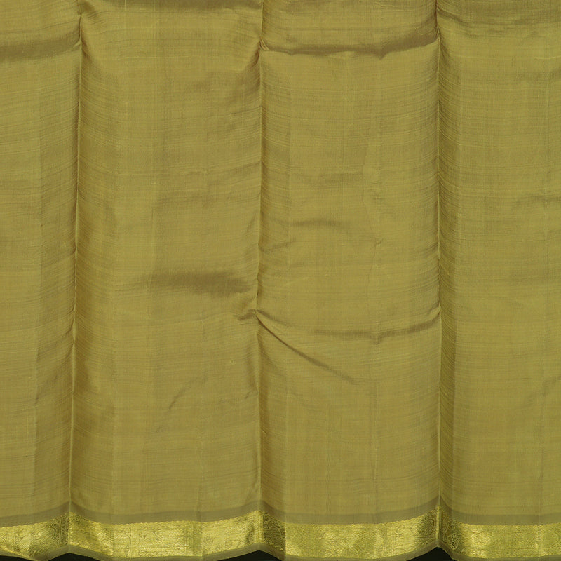 Hayagrivas Handloom Warm Olive Kanjivaram Silk Saree BE474-SBS
