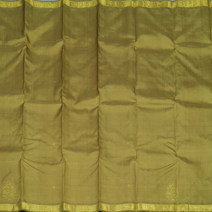 Hayagrivas Handloom Warm Olive Kanjivaram Silk Saree BE474-SBS