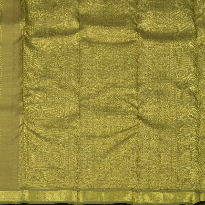 Hayagrivas Handloom Warm Olive Kanjivaram Silk Saree BE474-SBS