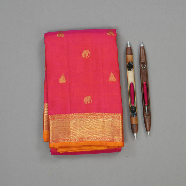 Hayagrivas Handloom Pink Kanjivaram Silk Saree BE477-SBS