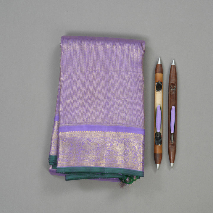 Hayagrivas Handloom Lavendar Kanjivaram Silk Saree BE479-SBS
