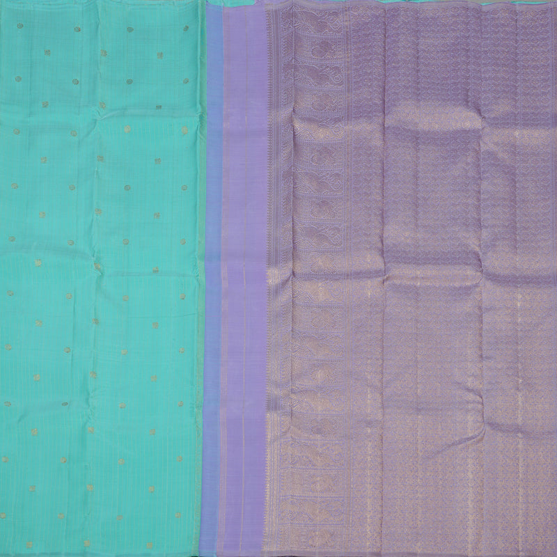 Hayagrivas Handloom Teal Kanjivaram Silk Saree BE482-SBS