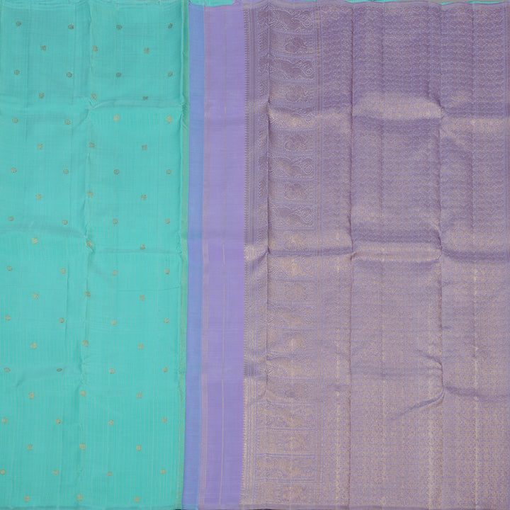 Hayagrivas Handloom Teal Kanjivaram Silk Saree BE482-SBS