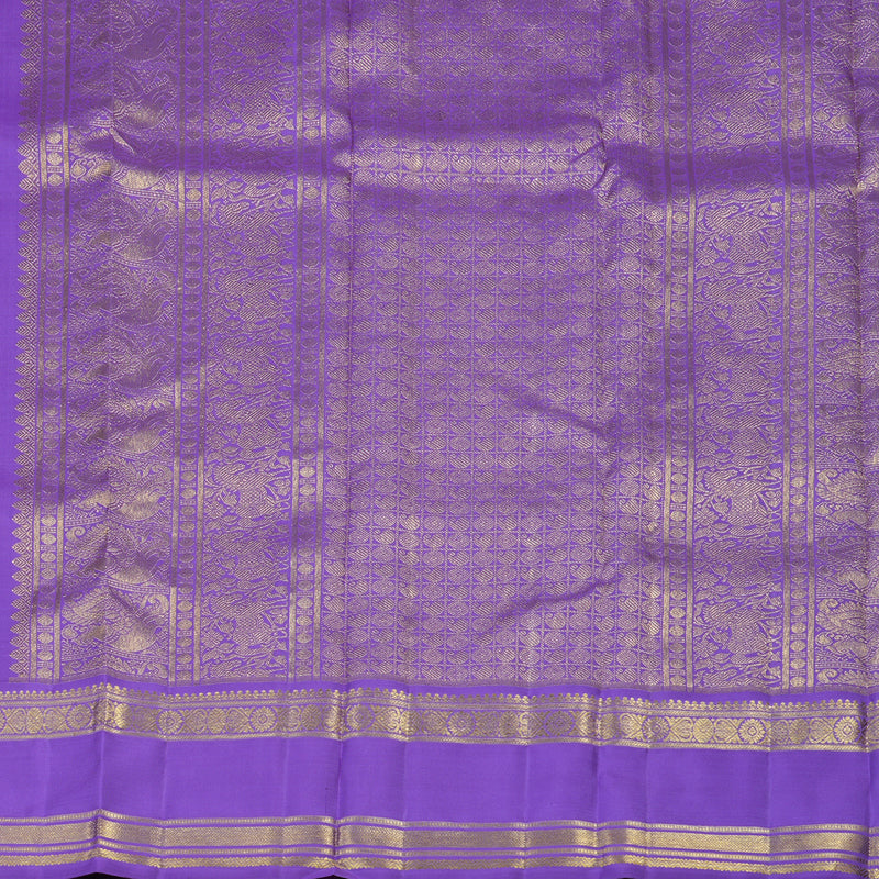 Hayagrivas Handloom Chocolate Brown Kanjivaram Silk Saree with Ganga Jamuna border BE500-SBS