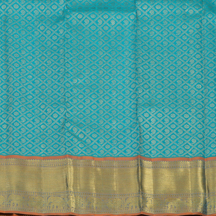 Hayagrivas Handloom Rust Orange Kanjivaram Silk Saree BE501-SBS