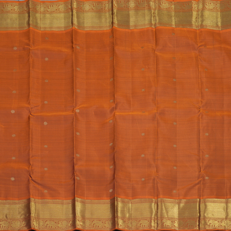 Hayagrivas Handloom Rust Orange Kanjivaram Silk Saree BE501-SBS