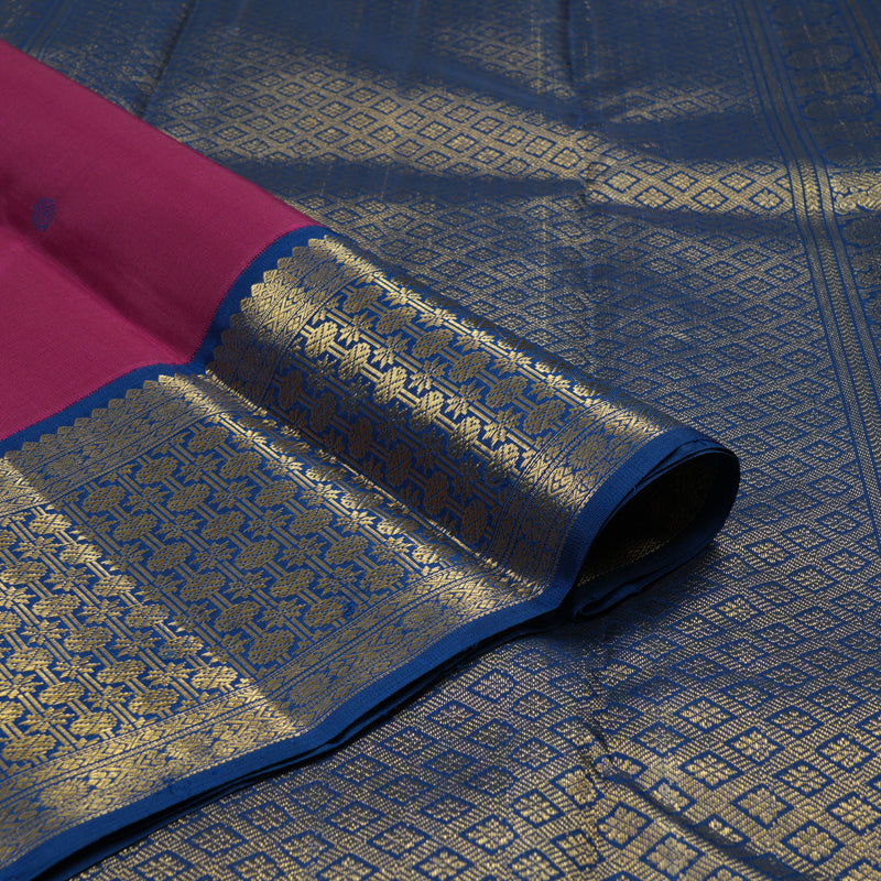 Hayagrivas Handloom Mulberry Purple Kanjivaram Silk Saree BE502-SBS